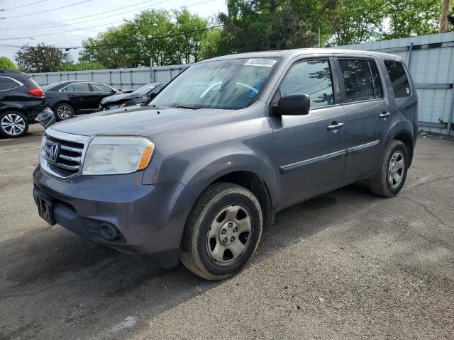 5FNYF4H28FB010798 - 2015 HONDA PILOT LX GRAY photo 1