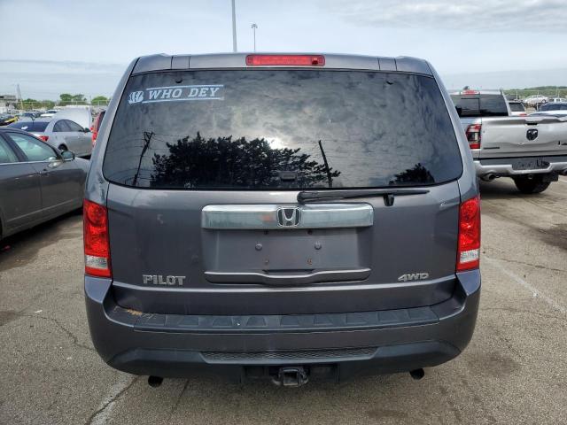 5FNYF4H28FB010798 - 2015 HONDA PILOT LX GRAY photo 6