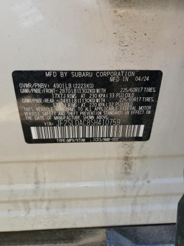 JF2SLDAC8SH410759 - 2025 SUBARU FORESTER Ақ фото 13