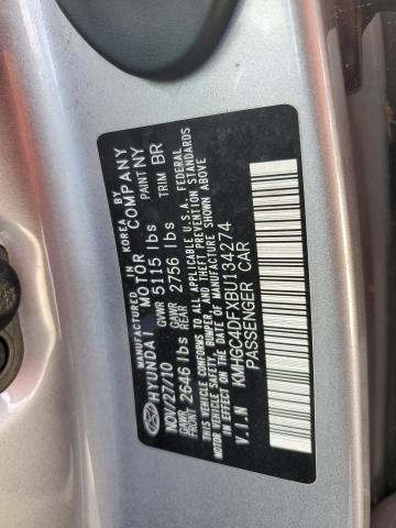 KMHGC4DFXBU134274 - 2011 HYUNDAI GENESIS 4.6L SILVER photo 13