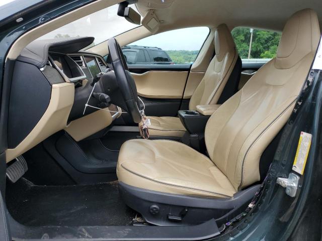 5YJSA1H11EFP38195 - 2014 TESLA MODEL S Зелений фото 7