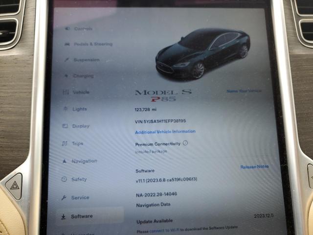 5YJSA1H11EFP38195 - 2014 TESLA MODEL S Зелений фото 9