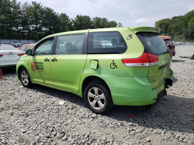 5TDZK3DC0ES440909 - 2014 TOYOTA SIENNA GREEN photo 2