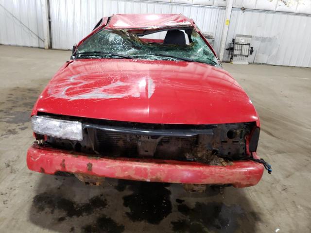 1GCCS19W0X8213627 - 1999 CHEVROLET S TRUCK S10 RED photo 5