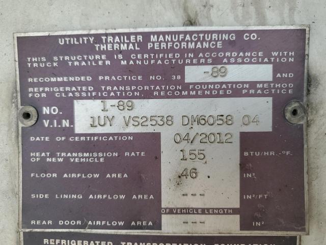 1UYVS2538DM605804 - 2013 UTILITY TRAILER Weiß Foto 10