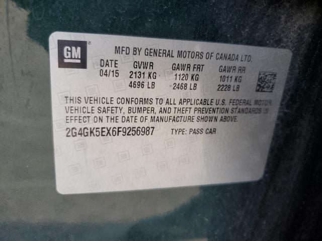 2G4GK5EX6F9256987 - 2015 BUICK REGAL GREEN photo 12