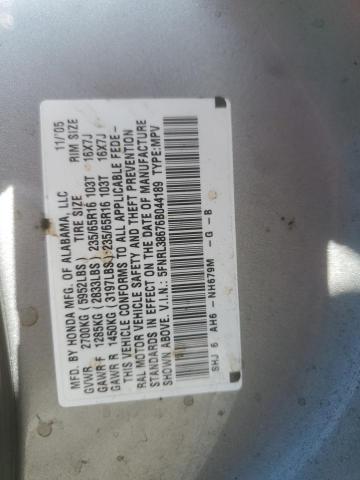 5FNRL38676B044189 - 2006 HONDA ODYSSEY EXL فضي صورة 14
