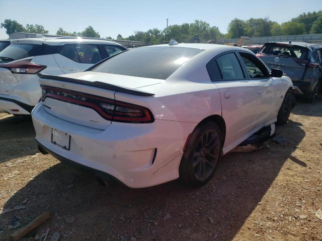 2C3CDXGJXLH145107 - 2020 DODGE CHARGER SCAT PACK WHITE photo 4