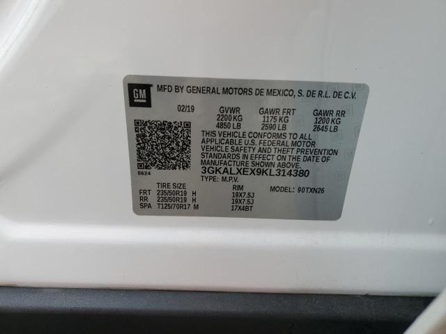 3GKALXEX9KL314380 - 2019 GMC TERRAIN DENALI WHITE photo 14