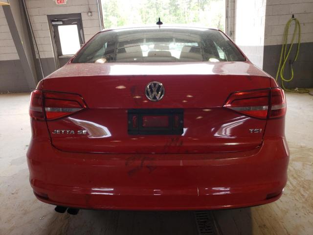 3VWD17AJ1FM217624 - 2015 VOLKSWAGEN JETTA SE RED photo 6