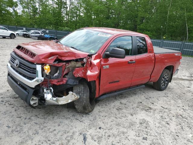 5TFUY5F13EX323805 - 2014 TOYOTA TUNDRA DOUBLE CAB SR/SR5 RED photo 1