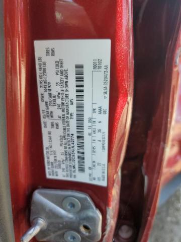 5LMCJ2C95KUL42774 - 2019 LINCOLN MKC SELECT Բորդո լուսանկար 13