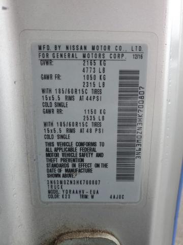 3N63M0ZN3HK700807 - 2017 CHEVROLET CITY EXPRE LT 蓝色 照片 14