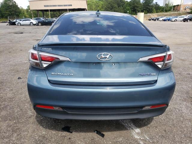 KMHE24L18GA041634 - 2016 HYUNDAI SONATA HYBRID BLUE photo 6