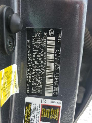 4T1BB3EK2BU143618 - 2011 TOYOTA CAMRY HYBRID GRAY photo 12