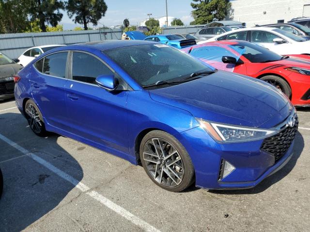 KMHD04LBXKU861117 - 2019 HYUNDAI ELANTRA SPORT BLUE photo 4