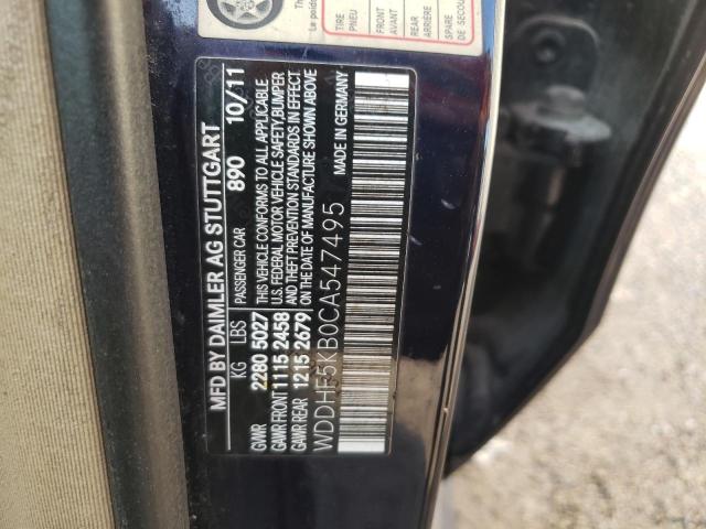 WDDHF5KB0CA547495 - 2012 MERCEDES-BENZ E 350 BLUE photo 12