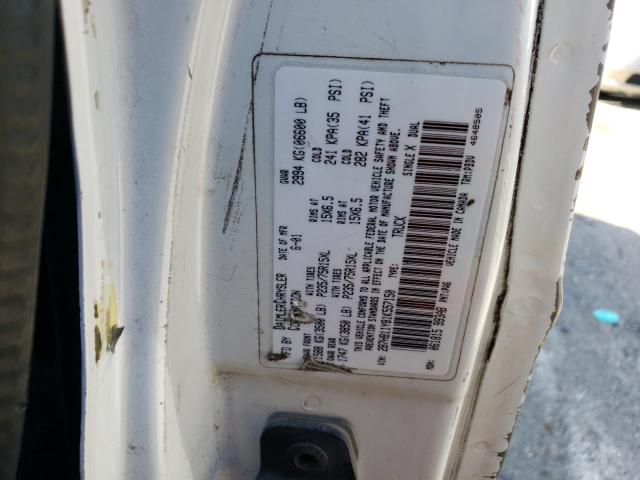 2B7HB11Y81K557150 - 2001 DODGE RAM VAN B1500 WHITE photo 10