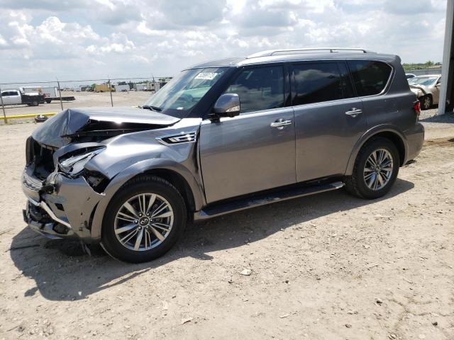 JN8AZ2AF2M9719698 - 2021 INFINITI QX80 LUXE GRAY photo 1