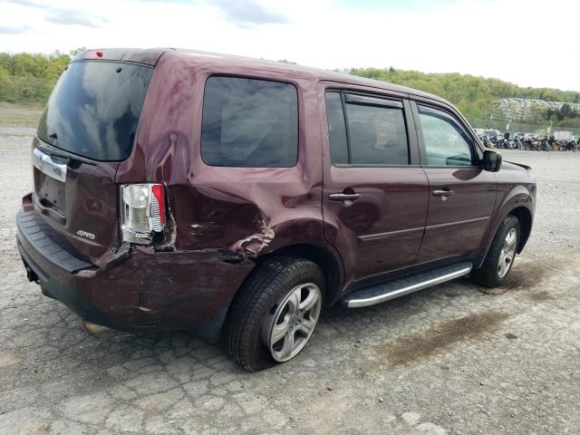 5FNYF4H51DB085558 - 2013 HONDA PILOT EXL BURGUNDY photo 3