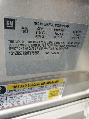 1G1ZK57799F178655 - 2009 CHEVROLET MALIBU LTZ კრემისფერი ფოტო 12