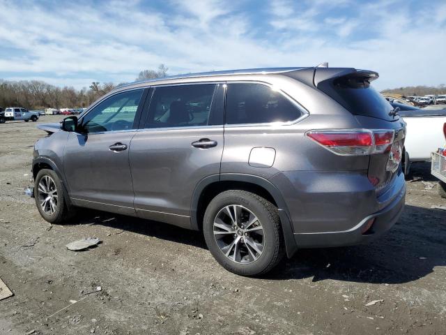 5TDJKRFH7GS272942 - 2016 TOYOTA HIGHLANDER XLE 灰色 照片 2