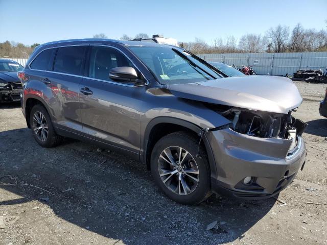 5TDJKRFH7GS272942 - 2016 TOYOTA HIGHLANDER XLE 灰色 照片 4