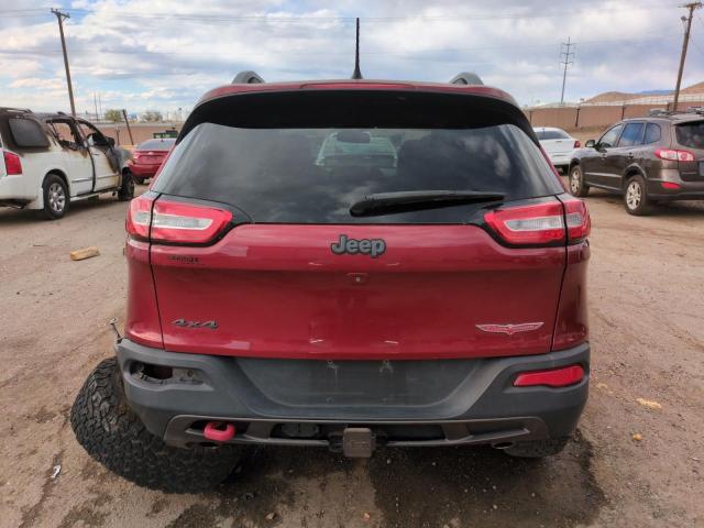 1C4PJMBSXFW649425 - 2015 JEEP CHEROKEE TRAILHAWK RED photo 6