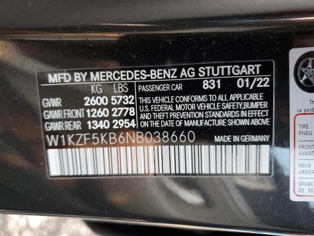 W1KZF5KB6NB038660 - 2022 MERCEDES-BENZ E 450 4MATIC BLACK photo 12