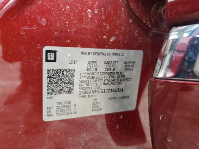 1GKKNPLS1JZ161314 - 2018 GMC ACADIA DENALI 红色 照片 13