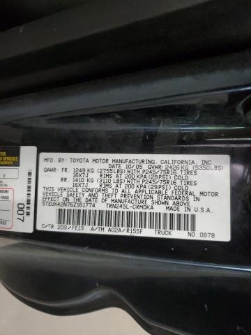 5TEUX42N76Z161774 - 2006 TOYOTA TACOMA ACCESS CAB BLACK photo 12