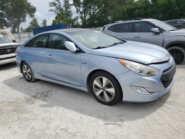 KMHEC4A44BA007483 - 2011 HYUNDAI SONATA HYBRID BLUE photo 4