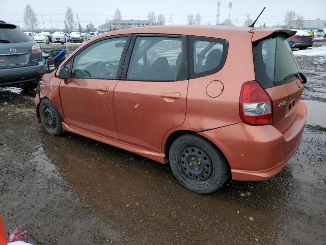 JHMGD38667S809013 - 2007 HONDA FIT S ORANGE photo 2