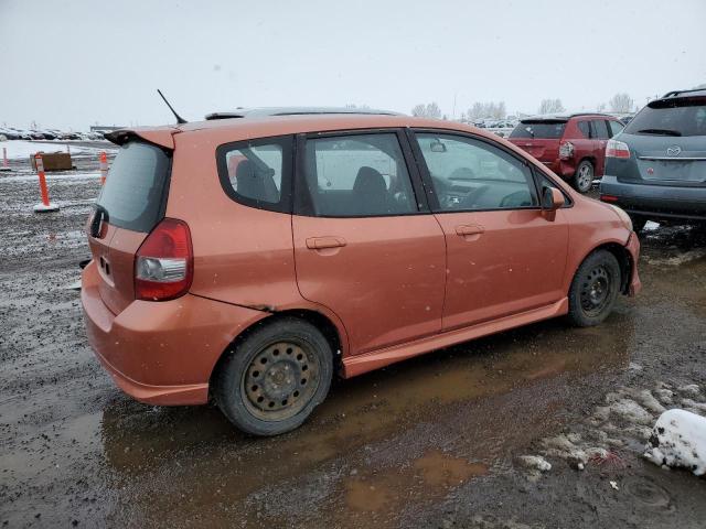 JHMGD38667S809013 - 2007 HONDA FIT S ORANGE photo 3