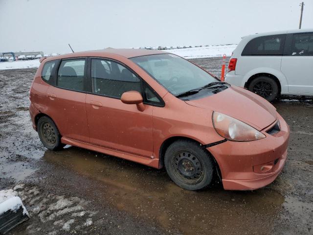 JHMGD38667S809013 - 2007 HONDA FIT S ORANGE photo 4