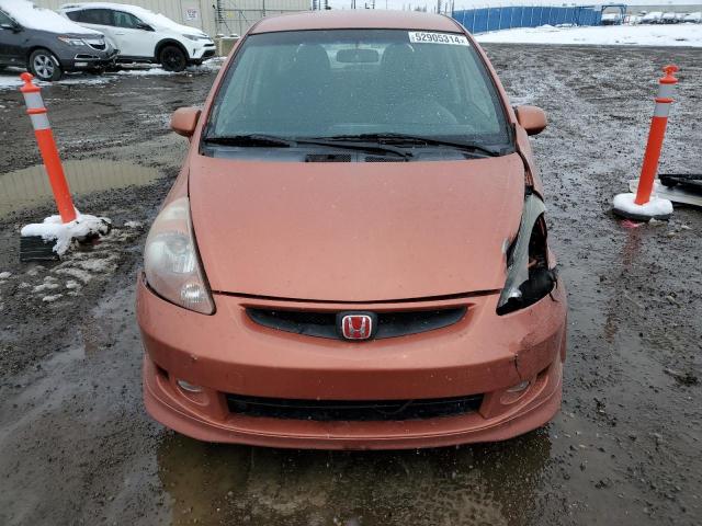 JHMGD38667S809013 - 2007 HONDA FIT S ORANGE photo 5