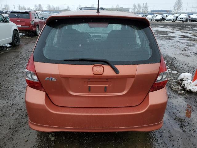 JHMGD38667S809013 - 2007 HONDA FIT S ORANGE photo 6