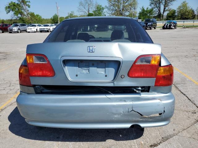 2HGEJ6612YH576011 - 2000 HONDA CIVIC BASE BLUE photo 6