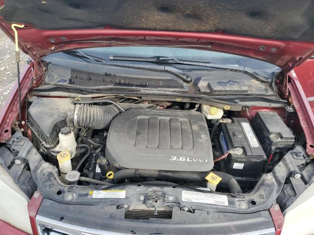 2C4RC1CG0CR107119 - 2012 CHRYSLER TOWN & COU TOURING L MAROON photo 12