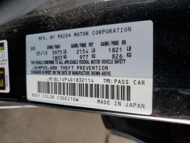 JM1BL1VP4D1832114 - 2013 MAZDA 3 I BLACK photo 12