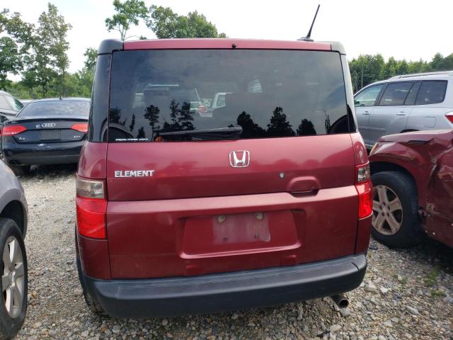 5J6YH28768L012635 - 2008 HONDA ELEMENT EX MAROON photo 6