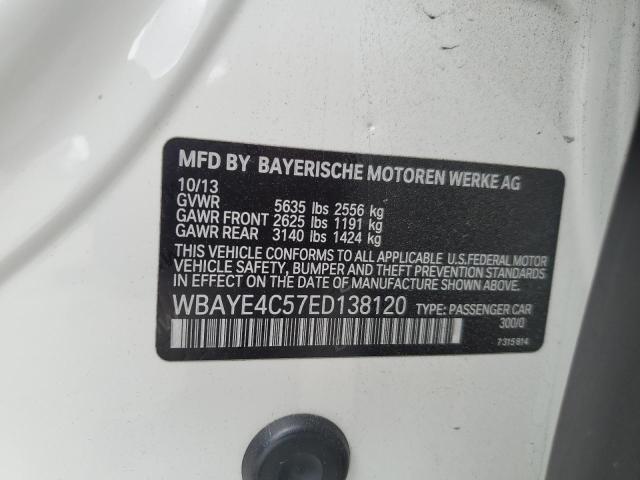 WBAYE4C57ED138120 - 2014 BMW 740 LI WHITE photo 13