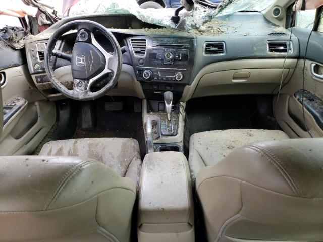 19XFB2F94DE202892 - 2013 HONDA CIVIC EXL მუქწითელი ფოტო 8