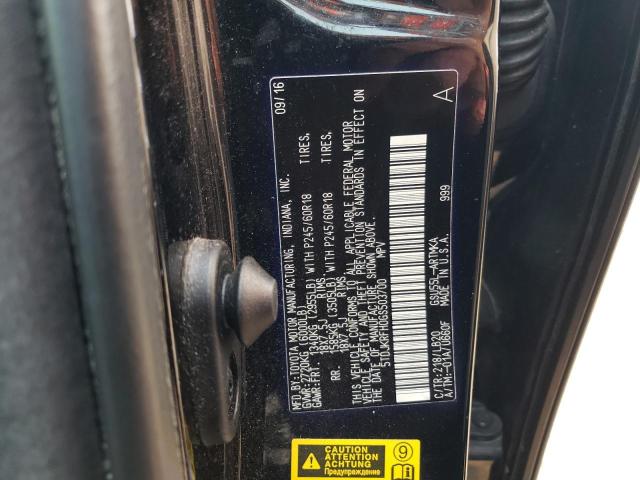 5TDJKRFH0GS503700 - 2016 TOYOTA HIGHLANDER XLE Qara foto 12