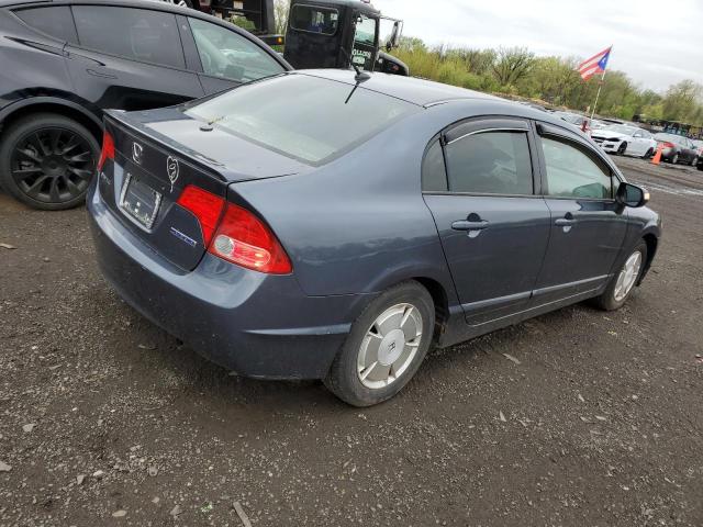 JHMFA36286S001572 - 2006 HONDA CIVIC HYBRID BLUE photo 3