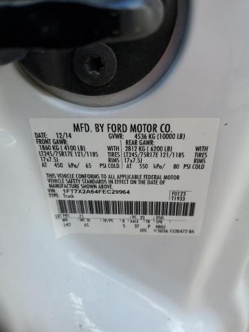 1FT7X2A64FEC29964 - 2015 FORD F250 SUPER DUTY WHITE photo 12