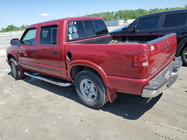 1GCDT13W42K182128 - 2002 CHEVROLET S-10 S10 RED photo 2