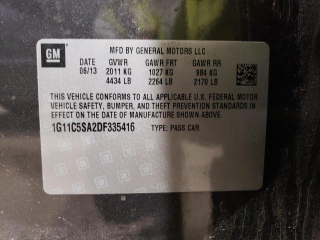 1G11C5SA2DF335416 - 2013 CHEVROLET MALIBU 1LT 石墨色 照片 12