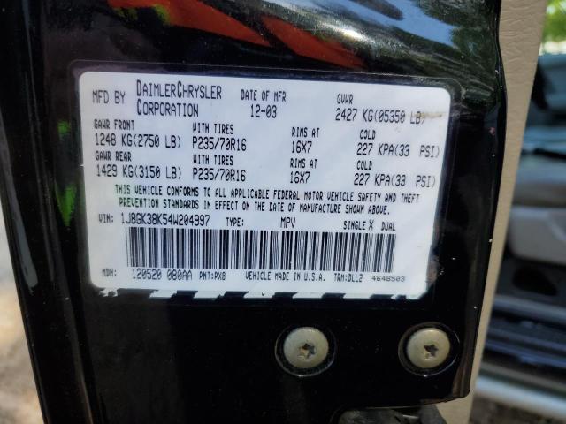 1J8GK38K54W204997 - 2004 JEEP LIBERTY RENEGADE 黑色 照片 13