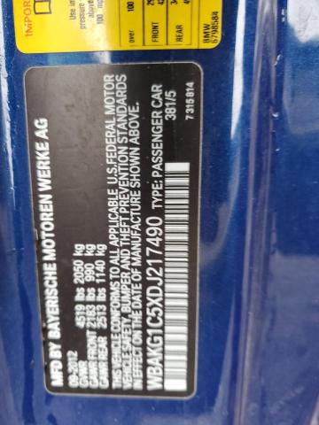 WBAKG1C5XDJ217490 - 2013 BMW 335 I SULEV BLUE photo 12